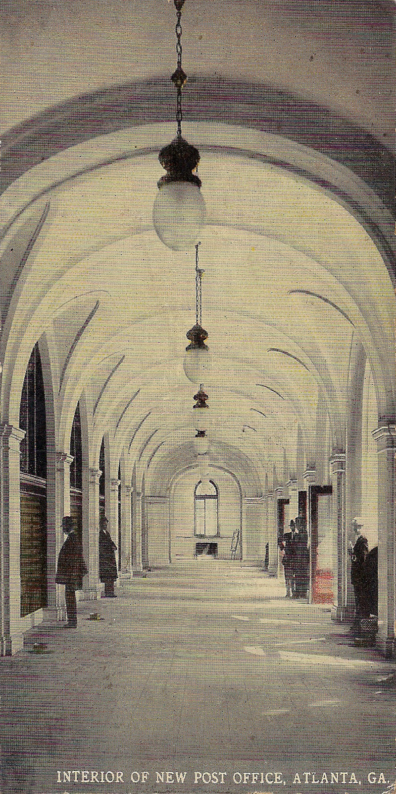 Post Office
            postcard showing interior